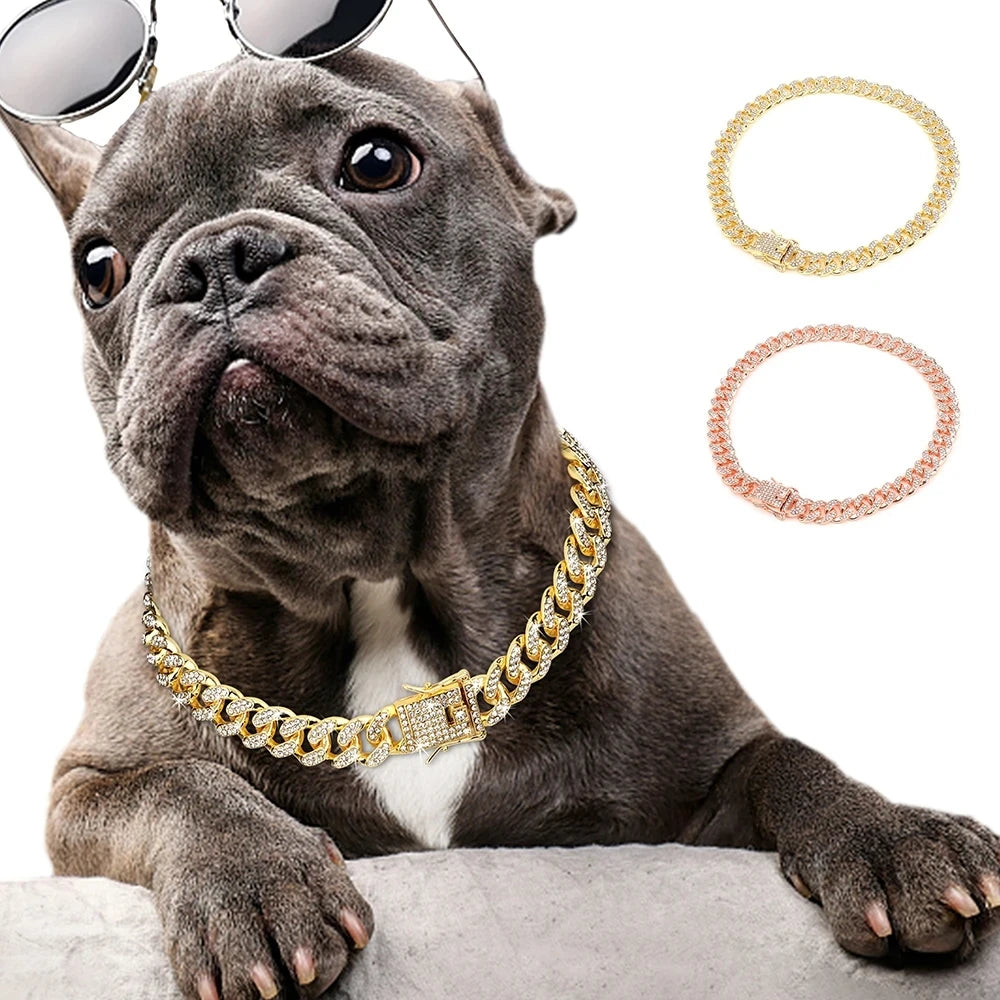 Bling Gold Dog Collar